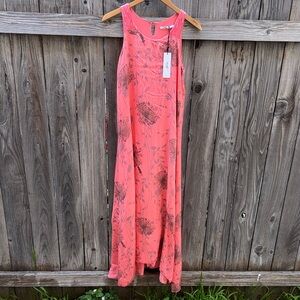 Nicole Italy Silk Assymetrical Maxi Floral Dress Sequin Fairy Whimsical Size Sm